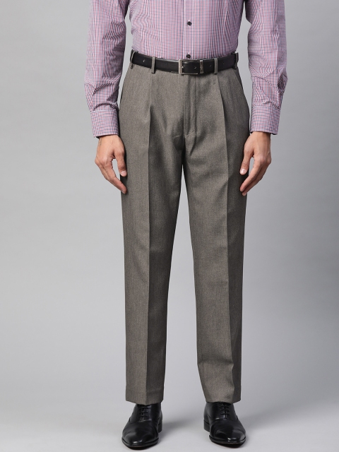 

Marks & Spencer Men Grey Regular Fit Solid Formal Trousers