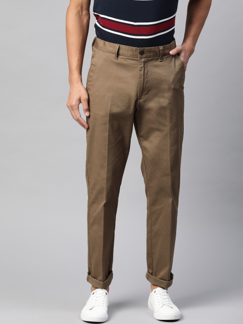 

Marks & Spencer Men Olive Brown Sustainable Regular Fit Solid Chinos