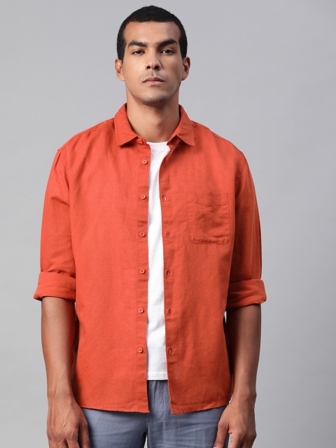 

Marks & Spencer Men Orange Solid Casual Shirt