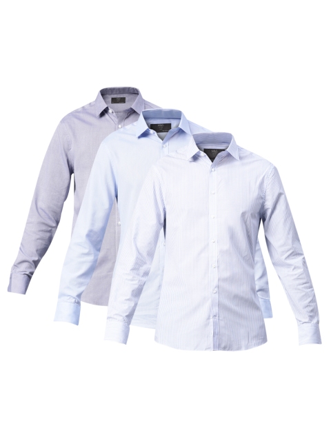 

Marks & Spencer Men Pack of 3 Slim Fit Formal Shirt, Blue
