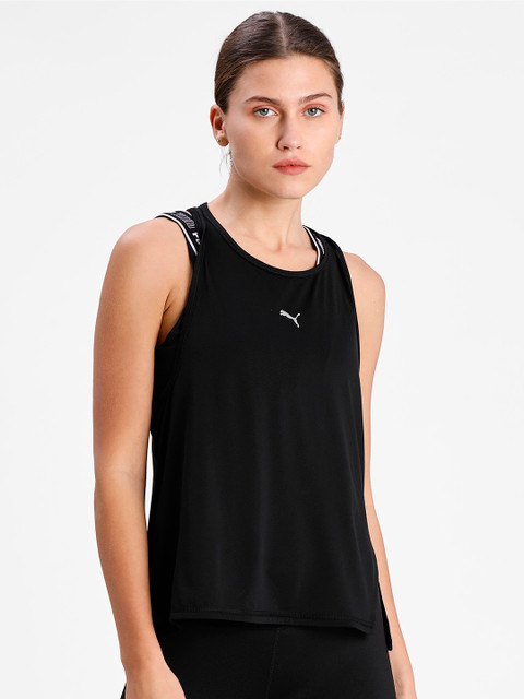 

Puma Women Black Solid Running Tank Top