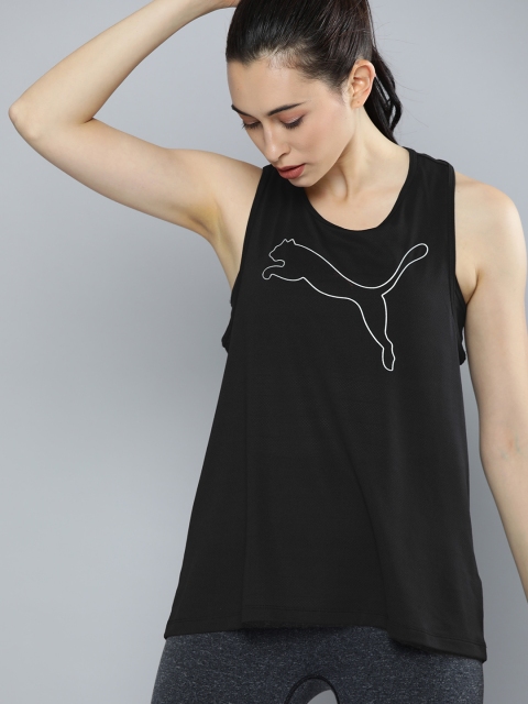 

Puma Black Brand Logo Printed dryCELL RTG Tank Top