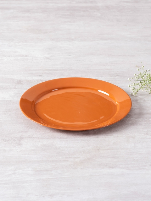 

nestroots Orange Stainless Steel Plates