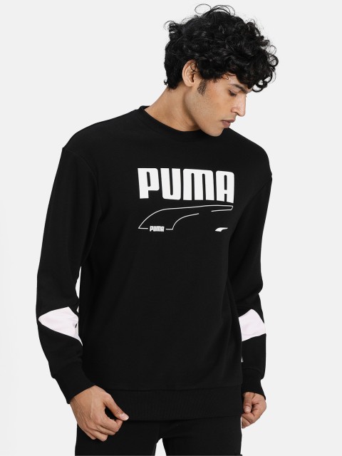 

Puma Men Black Printed REBEL Crew Sweatshirt