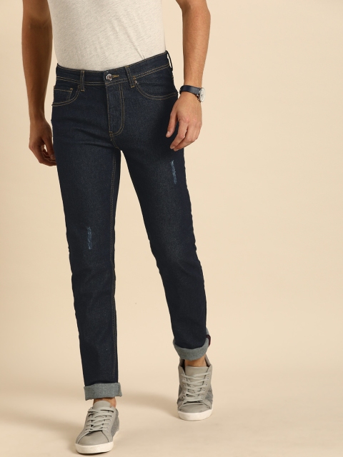 

Being Human Clothing Men Blue Slim Fit Mid-Rise Low Distress Stretchable Jeans