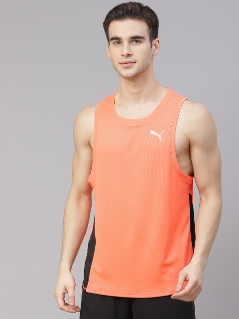 

Puma Men Orange Run Favorite Singlet Tank T-Shirt