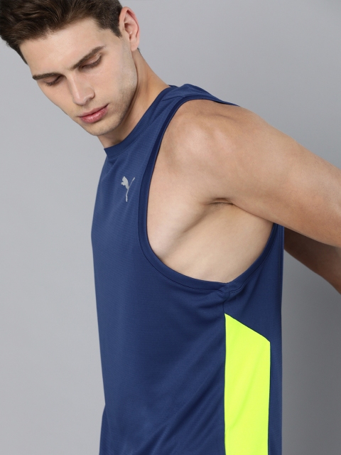 

Puma Men Navy Blue Favourite Singlet Running T-shirt