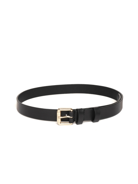 

SASSAFRAS Women Black Solid Leather Belt