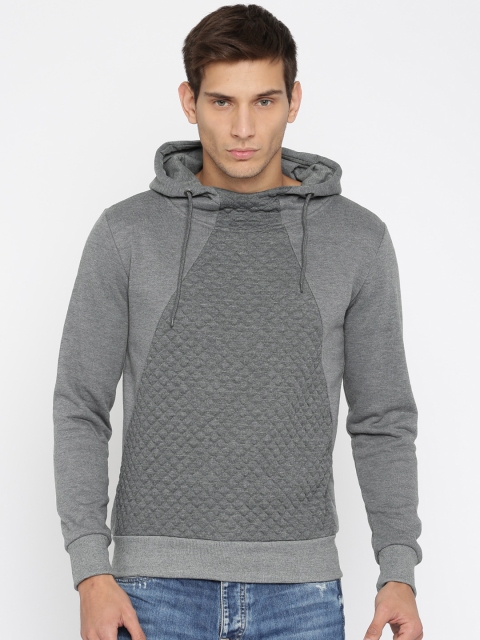 

HRX by Hrithik Roshan Men Grey Padded Pullover Sweatshirt