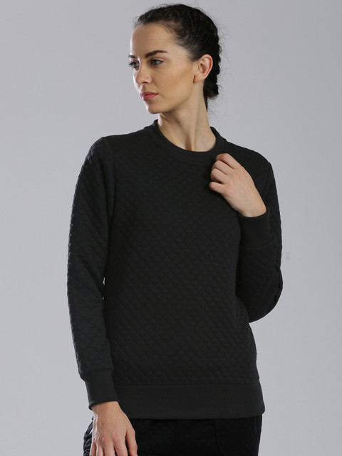 

HRX by Hrithik Roshan Black Quilted Sweatshirt