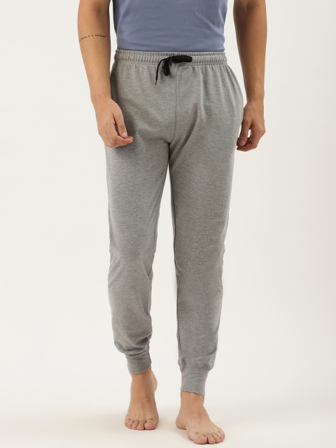 

Rodzen Men Grey Melange Solid Lounge Joggers