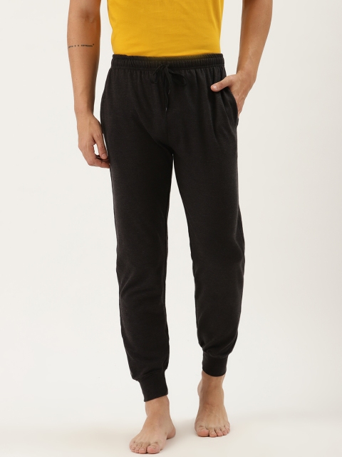 

Rodzen Men Charcoal Grey Solid Lounge Joggers