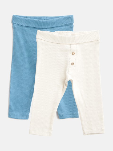 

Marks & Spencer Infant Girls Pack of 2 Solid Stretchable Leggings, Blue