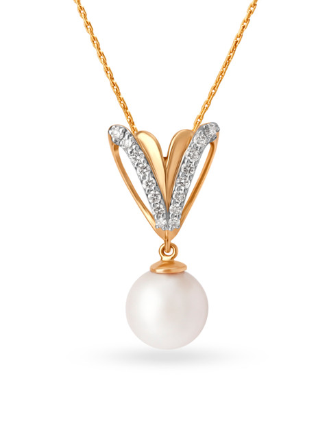 

Mia by Tanishq 14KT Yellow Gold Winged Heart Pendant