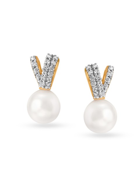 

Mia by Tanishq Pure Heart Yellow Gold Stud Earrings