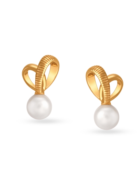 

Mia by Tanishq 14 KT The Tell-Tale Heart Yellow Gold Stud Earrings