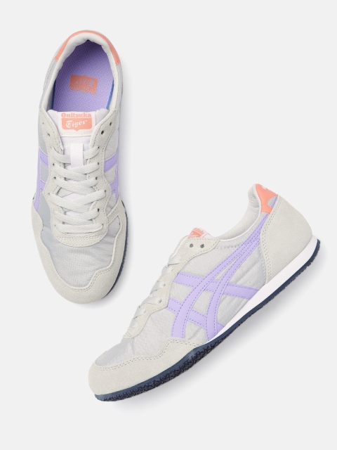 

Onitsuka Tiger Women Grey Tiger Serrano Leather Sneakers