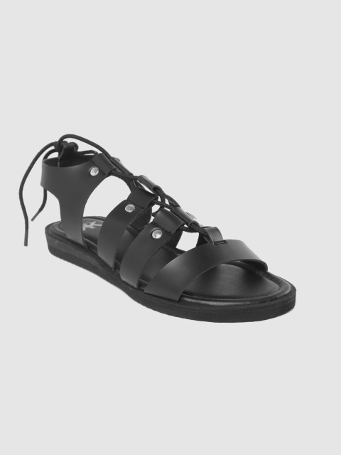 

Kook N Keech Women Black Solid Open Toe Flats