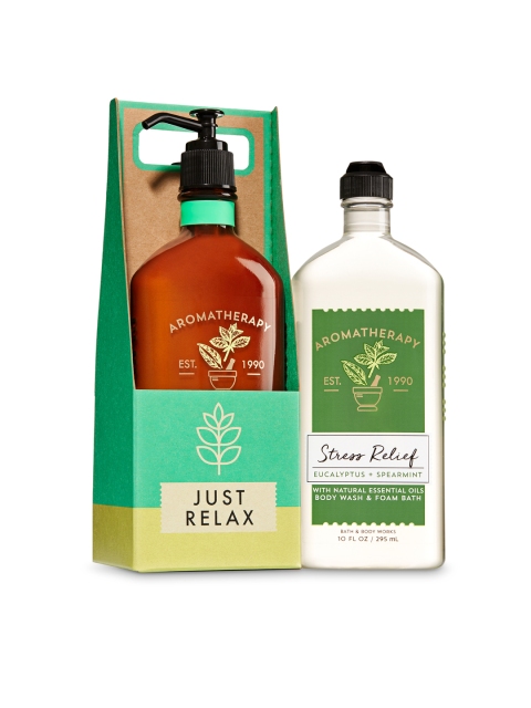 

Bath & Body Works Unisex Aromatherapy Eucalyptus & Spearmint Just Relax Gift Set, Green