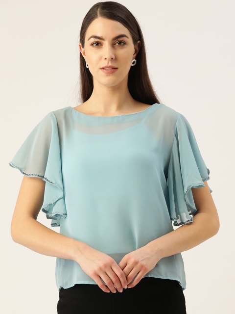 

Madame Women Blue Solid Top