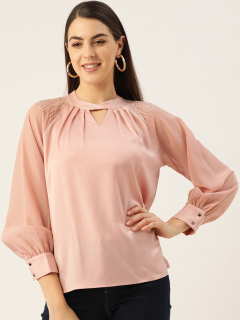 

Madame Women Pink Solid Top