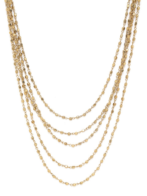 

RICHEERA Gold-Plated Beaded Layered Necklace