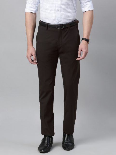 

Louis Philippe Men Black Slim Fit Solid Formal Trousers