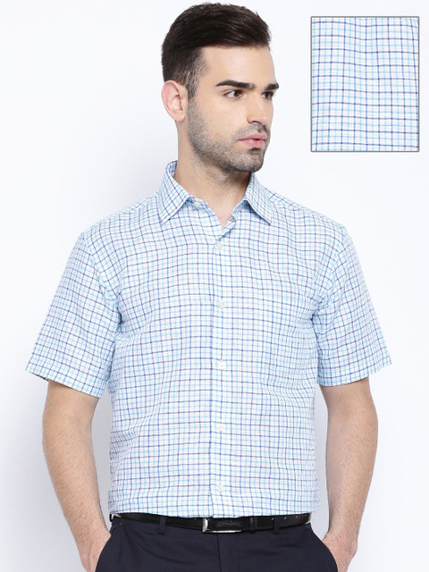 

Arrow White Blue Checked Formal Sustainable Shirt