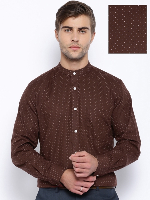 

Arrow Brown Printed Formal Sustainable Shirt