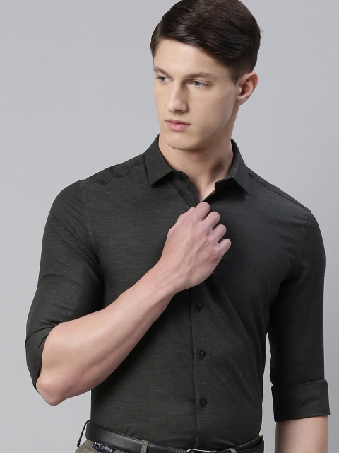 

Louis Philippe Men Black Slim Fit Speckled Effect Formal Shirt