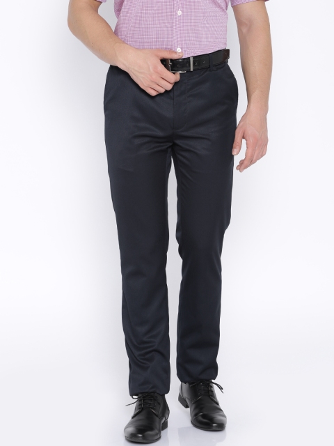 

Arrow Navy Tapered Fit Formal Trousers, Navy blue