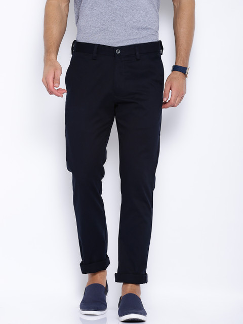 

Arrow Sport Navy Chrysler Fit Chino Trousers, Navy blue