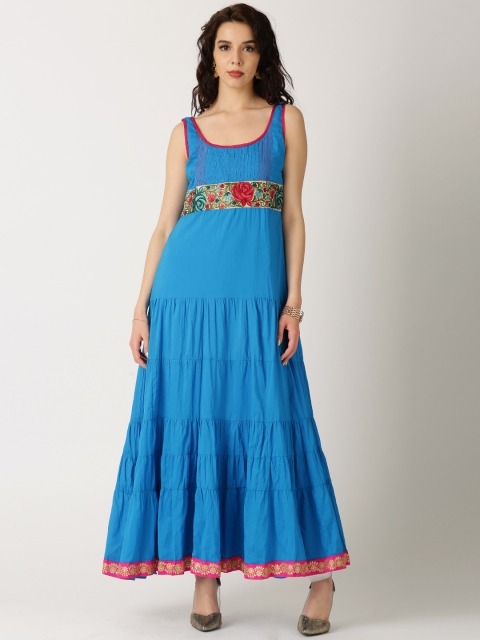 

IndusDiva by Priyadarshini Rao Blue Tiered Anarkali Kurta