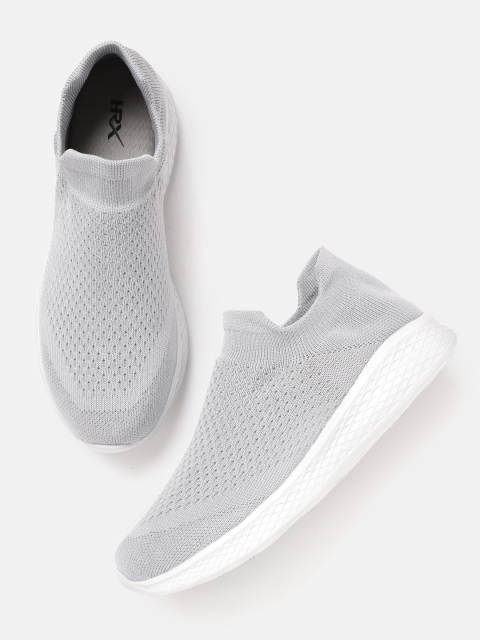 

HRX by Hrithik Roshan Women Grey Woven Design Walking Shoes