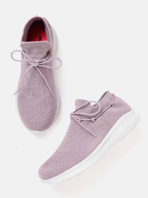 

HRX by Hrithik Roshan Women Purple Woven Design Walking Shoes, Pink