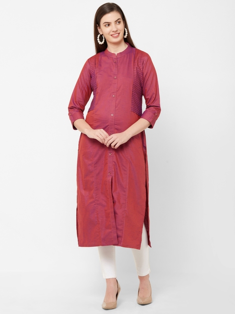 

Juliet Women Magenta Solid Straight Kurta