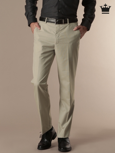 

Louis Philippe Beige Classic Fit Formal Trousers