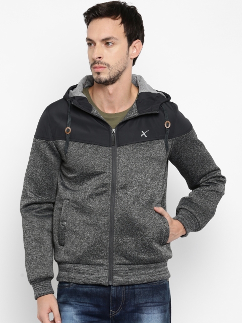 

HRX by Hrithik Roshan Charcoal Grey Hooded Sweatshirt