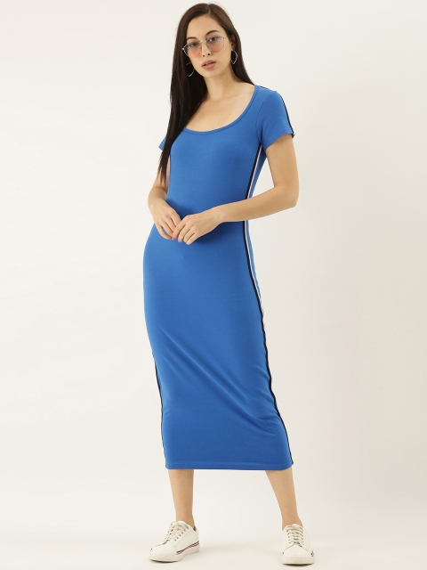 

Difference of Opinion Women Blue Solid Bodycon Dress