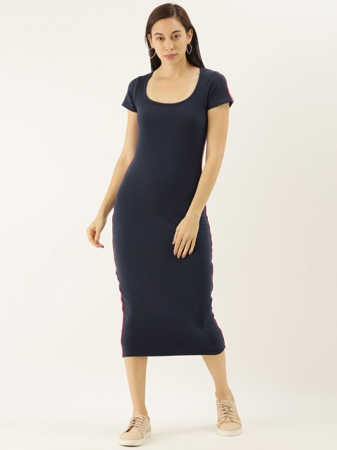 

Difference of Opinion Women Navy Blue Solid Bodycon Dress