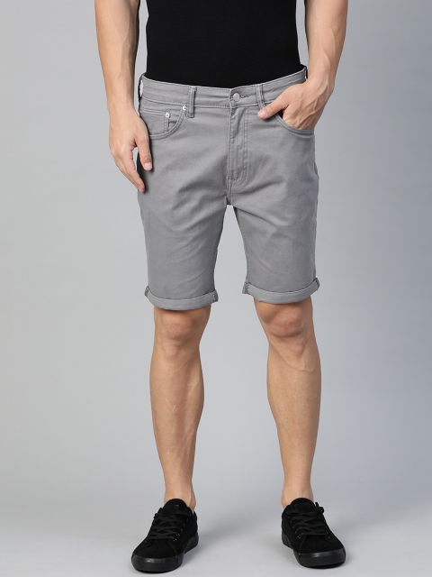 

Marks & Spencer Men Grey Solid Stretchable Regular Fit Regular Shorts