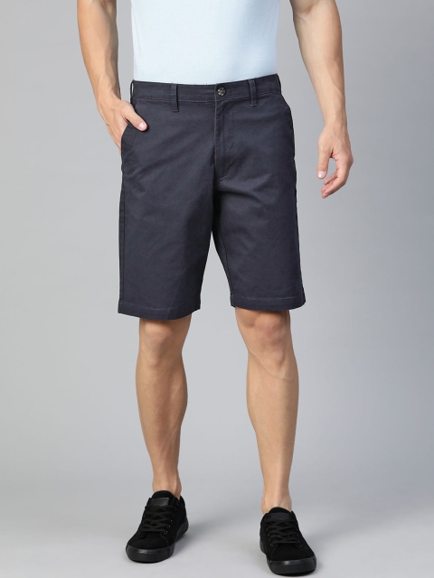 

Marks & Spencer Men Navy Blue Solid Stretchable Regular Fit Chino Shorts