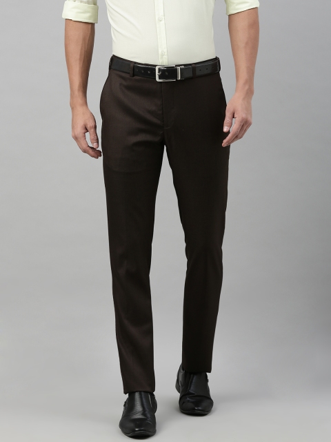 

Raymond Men Brown Slim Fit Solid Formal Trousers