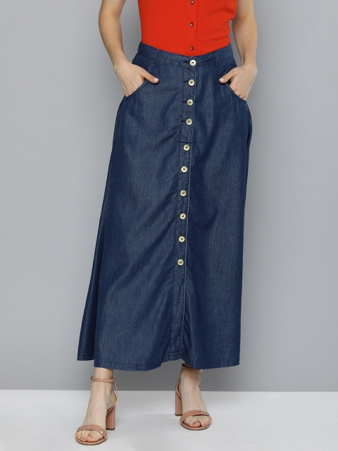 

Chemistry Navy Blue A-Line Denim Skirt