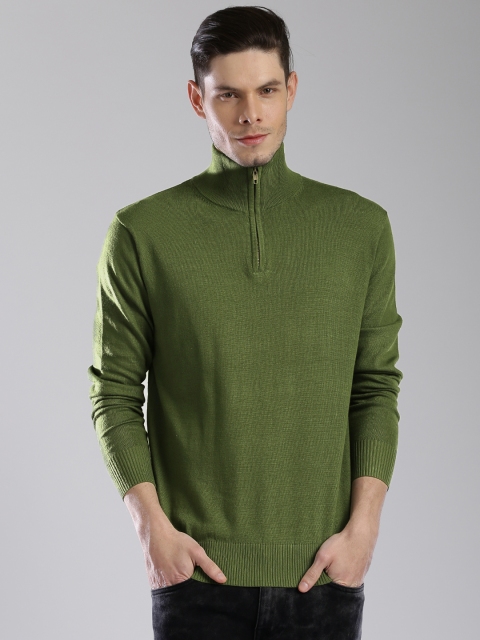 

HRX by Hrithik Roshan Men Olive Green Sweater
