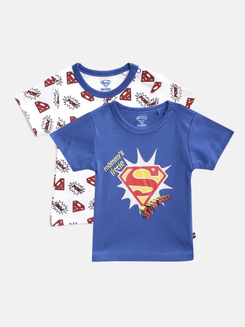 

Moms Love Infant Boys Pack of 2 Pure Cotton Assorted Round Neck T-shirt