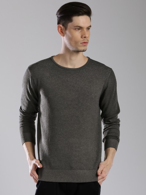 

HRX by Hrithik Roshan Men Charcoal Grey Sweater