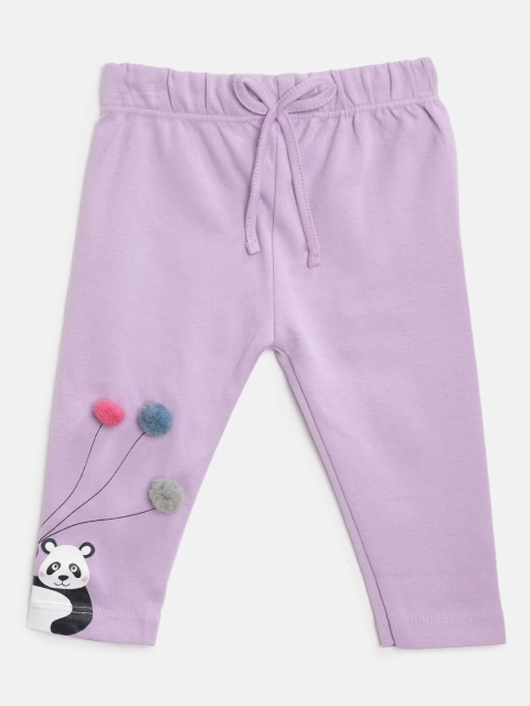 

Moms Love Infant Girls Lavender Panda with Balloons Detail Pure Cotton Leggings