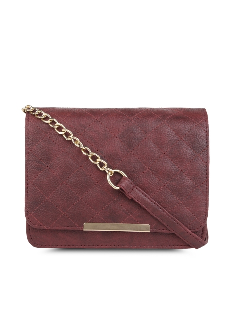 

Vivinkaa Maroon Textured Sling Bag