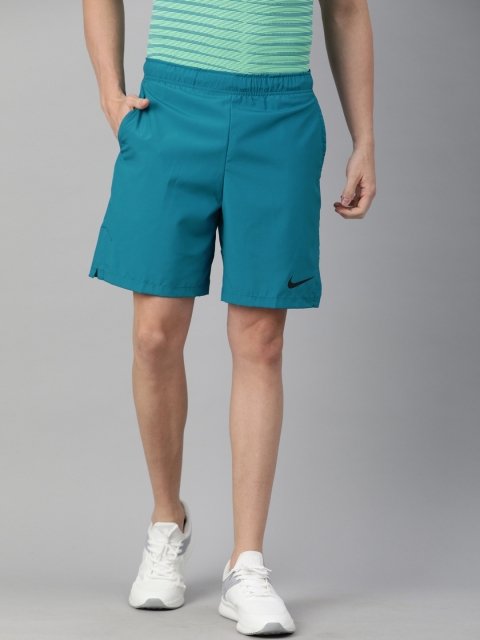 

Nike Men Teal Green Solid Dri-Fit NK DF FLEX WVN Regular Fit Training Sports Shorts